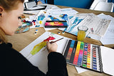 Arteza Watercolor Half Pans and Hardcover Watercolor Sketchbooks Bundle for Artists & Beginners