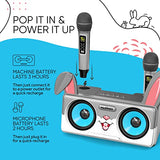 MASINGO 2023 New Portable Rabbit Karaoke Machine for Boys & Girls, w/Bluetooth Speakers, 2 Wireless Microphones, PA System & Karaoke Song Mode! Best Birthday Gift for Kids & Baby Toddlers - Spinto G3
