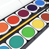 ARTEZA Kids Premium Watercolor Paint Set, 25 Vibrant Color Cakes, Includes Paint Brush (Set of 25)