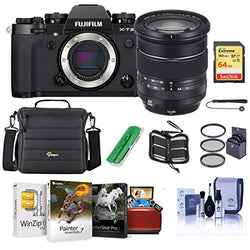 Fujifilm X-T3 Mirrorless Camera with XF 16-80mm F4.0 R OIS WR Lens, Black - Bundle with 64GB SDXC Card, Camera Case, 72mm Filter Kit, Cleaning Kit, Memoery Wallet, Card Reader, Mac Software Pack