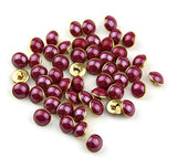 RayLineDo 25Pcs Pearl Puple Half Resin Dome Cap Copper Base Crafting Sewing DIY Buttons-13mm
