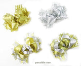 Hipgirl 25 Yard 1.5" Silver Glitter Metallic Sparkle Fabric Ribbon For Christmas Holiday,