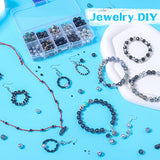 Crystal Beads for Jewelry Making，Bracelet Making DIY Kit, Marble Beads, Natural Stone Beads, Glass Beads, Seed Beads, with Storage Box, Small Scissors, Roll of Elastic Strings, Unique Gift Idea