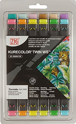 Zig Pale Colors Kurecolor Twin WS Marker Set 12/Pkg
