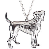 BONSNY Love Pets GORGEOUS GEORGE Enamel Boxer Necklace Dog Animal Pendant Women Jewelry 18"