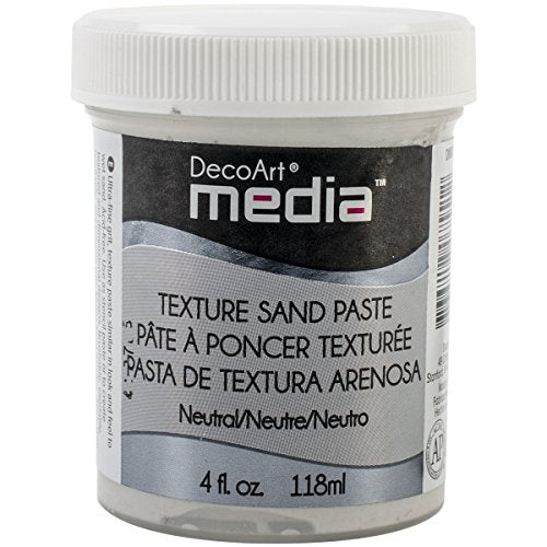 Deco Art Media Texture Sand Paste, 4-Ounce, White
