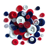 Buttons Galore Craft & Sewing Buttons - Patriotic Mix - 5.5 oz.