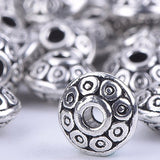 Mudder 100 Pieces 6 mm Antique Silver Spacer Beads European Style Beads for Jewelry Making