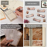 Scrapbooking Materials Sticker Washi Tape Set,Sunset Vintage Journaling Supplies for Art Hand Craft Planner Album Bullet Journal Card