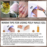 Saviland Poly Nails Gel Kit - 7 Colors Nail Extension Gel Nail Kit with White Brown Gold Builder Nail Gel, Slip Solution Nail Tools for Nails Enhancement Manicure Beginner Starter Kit All-In-One