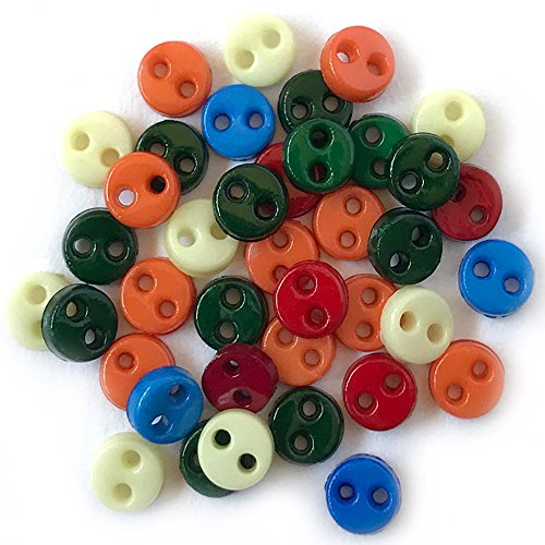 Buttons Galore Micros Primary Mix Buttons, 1/8"