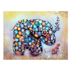 WDEY DIY 5D Diamond Painting,by Number Kits Crafts & Sewing Cross Stitch, Diamond Crystal Rhinestone Painting Set Embroidery Art Craft Home Decoration,Letter (elephant2)