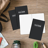 Field Notebook - 5"x8" - Black - Dot Graph Memo Book - Pack of 4
