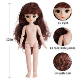 BJD Dolls Girl 12 Inch 1/6 SD Dolls with 13 Removable Joints for Doll Toys, Cute Doll Toy with Clothes and Shoes, Birthday Gift for Age 3 4 5 6 7 8 Year Old Girls (fenfen)
