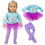 ZQDOLL 19 pcs Girl Doll Clothes Gift for American 18 inch Doll Clothes and Accessories, Including 10 Complete Sets of Clothing