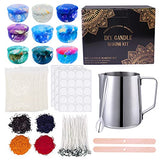 DIY Candle Making Kit Easily Create DIY Starter Set with Beeswax, Wax Melting Pot, Cotton Wicks, 9 Tins & More