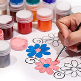 TBC 24 Colors Acrylic Paint Jar Set(15ml/0.5oz), Vibrant Colors Acrylic Paint Set, Great Arts and Crafts Supplies, School Essentials, Ideal for Kids & Adults, Professional Artist & Beginners