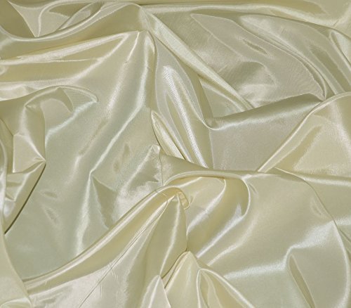 Taffeta Fabric Solid 58" Wide Sold By The Yard (Ivory)