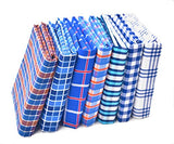 RayLineDo 7X Different Blue Plaid Yarn Dyed Pure Cotton Fabric Fat Quarter Bundle 46 x 56cm ( Appox