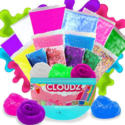 COMPOUND KINGS Fluffy Cloudz Surprise Eggs Slime Kit for Girls & Boys | Sensory Toys | Non-Toxic & Non-Sticky | Stress Relieving Tactile