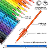 H & B Art Supplies 120-Color Colored Pencils,with Coloring Book,Eraser and Pencil Sharpener,Coloring Pencils with Soft Oil-Based Cores, Drawing Pencils Set for Adults Kids Beginners