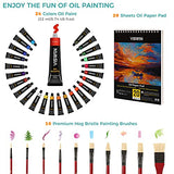VISWIN 151 Pcs All-in-One Painting Set, Art Painting Kit with French-Style Easel, 48 Colors Acrylic Paints, 24 Colors Oil & Watercolor Paints, and So On, for Adults, Students, Beginners, and Artists