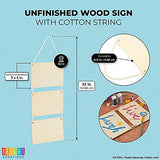 Bright Creations Unfinished Wooden Signs for DIY Home Decor (21.25 Inches, 2 Pack)