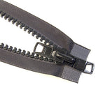 YKK Brand Zipper, Black #10 Separates at the Bottom, Marine Grade Metal Tab Slider, Heavy Duty (24"