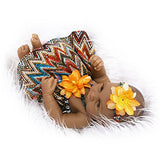 Pinky 10" Pinky 26cm Full Body Silicone Soft Vinyl Real Looking Reborn Baby Dolls Lifelike Native American Indian Style Black Skin Girl Newborn Doll Gift