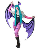 Miccostumes Women's Game Heart Hollow Top Cosplay Costume With Wings Leggings (M)