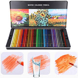 72 Colored Pencils Set, Professional Colouring Pencils in Box 72 Watercolor Pencils with 1 Painting Brush for Art Students Drawing Painting Pens