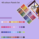 Oil Pastel Set for Artist, Painting Oil Pastels for Graffiti Art Washable Round Oil Pastels Crayons for Kids, Artist, Student- Set of 24 Colours, Set of 48 Colours (Set of 48 Colors)