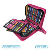 200 + 16 Slots Pencil Case & Extra Pencil Layer Holder - Bundle for Prismacolor Watercolor Pencils,