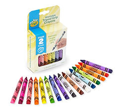 Crayola My First, Washable Tripod Crayons for Toddlers, 16ct
