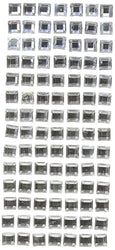 Darice DT2517 David Tutera Adhesive Rhinestones, Square, Silver/Clear, 8mm, 98 Per Pack