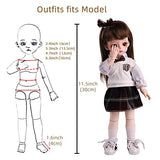 UCanaan 1/6 BJD Dolls Clothes Set for 11.5In-12In Fashion Jointed Dolls 30cm Poseable Dolls-Star and Moon Suit