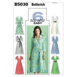 BUTTERICK PATTERNS B5030 Misses' Dress, Belt and Sash, Size FF (16-18-20-22)