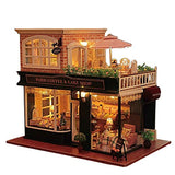 Flever Dollhouse Miniature DIY Music House Kit Manual Creative with Furniture for Romantic Artwork Gift (Travel in Paris Cafe)