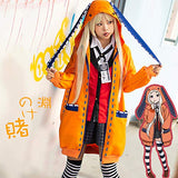 Kakegurui Cosplay Yomoduki Runa Hoodie Anime Cosplay Costume,Bunny Ears Hooded Jacket Holiday Party Cosplay Daily Costume (S)