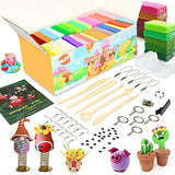 Polymer Clay Kit 50 Colors Modeling Clay Set Oven Bake Craft Clay DIY Starter Kit with Scuplting Tools and Accessories for Kids Adults Beginners