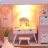 Cool Beans Boutique Miniature DIY Dollhouse Kit - Tin Box Style (Pink)