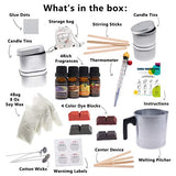 Longan Craft Candle Making Kit-Complete DIY Candle Making Supplies-Create Colored Scented Soy Candles-Full Beginners Set Including 2 LB Wax, Rich Scents, Dyes, Wicks, Melting Pitcher, Tins & Carry Bag