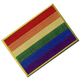 LGBT Rainbow Flag Embroidered Emblem Iron On Sew On Gay Rights Patch