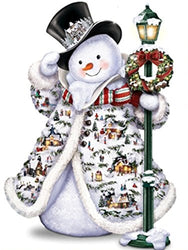 DIY 5D Diamond Painting Kit, Square Diamond Cross Stitch Christmas Cute Snowman Embroidery Art Craft for Canvas Wall Decor