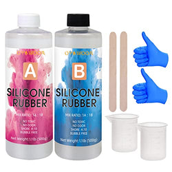 Silicone Mold Making Kit 10A Liquid Silicone Rubber Translucent Mold Maker, 1:1 by Volume, Ideal for Casting Resins Molds & Silicone Molds (2.2lbs)