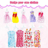 Baby Doll Clothes and Accessories - 101 Pcs Girl Dolls,5 Wedding Gowns 5 Fashion Dresses 10 Pairs Shoes for 11.5 inch Doll Girls Gift Age 5 6 7 8 9 10