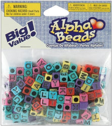 Darice 160-Piece Plastic Alpha Bead, 6mm, Assorted Colors by Darice