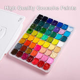 Gouache Paint Set, 56 Colors x 30ml Unique Jelly Cup Design in a Carrying Case Perfect for Artists, Students, Gouache Opaque Watercolor Painting
