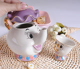 NEW Beauty and The Beast Mrs. Potts Chip Tea Pot & Cup set Teapot Mug (Pot & Cup)