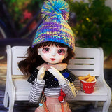 ZDD 29cm BJD Doll 1/6 Lovely Girl SD Dolls 11.4 Inch Ball Jointed Doll DIY Toys with Clothes Hat Makeup Best Gift for Girls